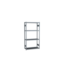 Wannenbodenregal - Grundfeld für Dachlagerung, HxBxT 2000x1060x435mm, 4x beidseitige Wannenboden, verzinkte Ständer und Traverses
