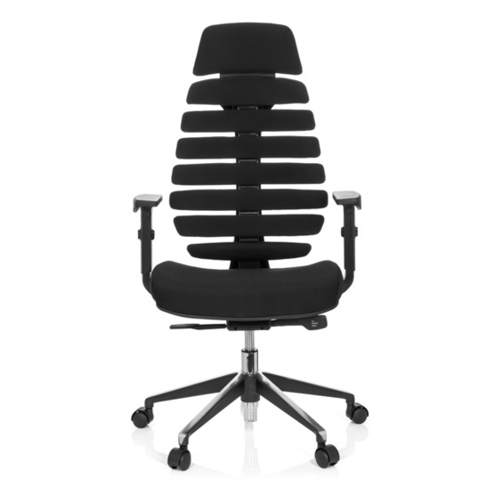 ERGO LINE II PRO Drehstuhl - Schwarzer Stoff - hjh OFFICE