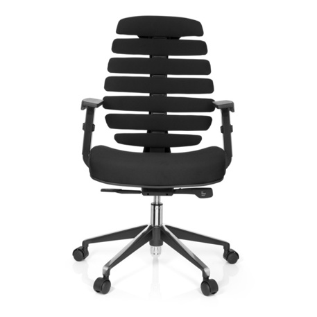 Ergo Line II Bürostuhl - Drehstuhl mit schwarzem Stoff - hjh OFFICE